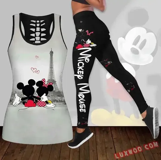 Minnie Women's Disney Tank Top Legging Set Outfit