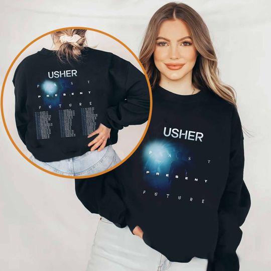 Usher 2024 Tour Shirt, Usher Past Present Future 2024 Concert Sweatshirt