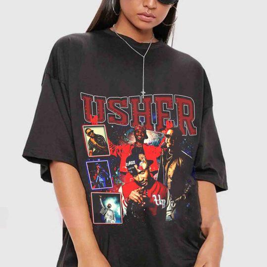 Vintage Usher 90s Shirt, Rapper Usher Bootleg Shirt
