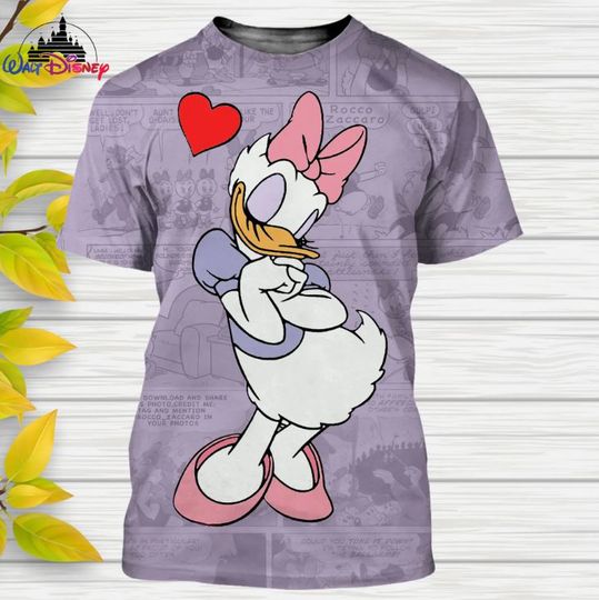 Daisy Duck Disney Shirt, Disney 3D Printed Shirt