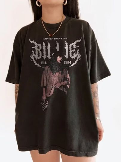 Vintage Billie Eilish Happier Than Ever Tour Shirt, The World Tour, Billie Eilish Shirt