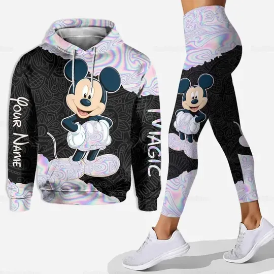 Mickey Mouse 3D Hoodie Women's Hoodie Set Mickey Yoga Pants