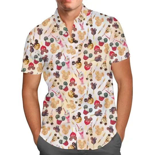 Mickey Mouse Sketch Hawaiian Shirts