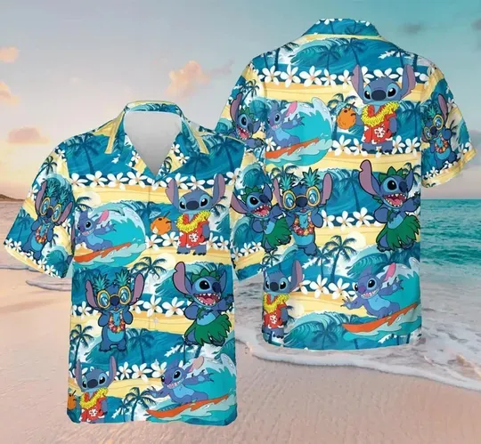 Lilo And Stitch Surf Hawaiian Shirt