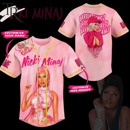 Custom Nicki Minaj Barbie Album Baseball Jersey