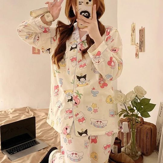 Cute Cartoon Hello Kitty Pajamas for Women, Hello Kitty Pajama