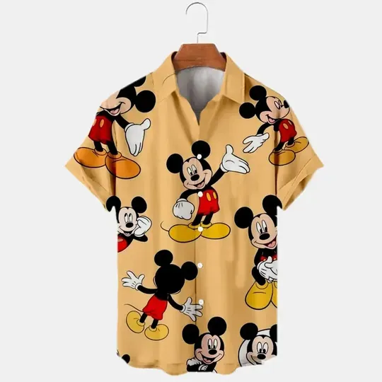 Disney Summer Shirts Men's Disney Mickey Mouse Hawaiian Shirts
