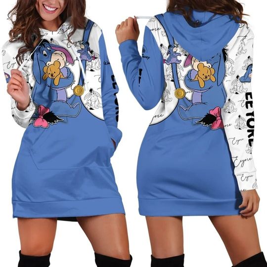 2024 Disney Winnie the Pooh Eeyore Hoodie Dress, Disney Hoodie Dress