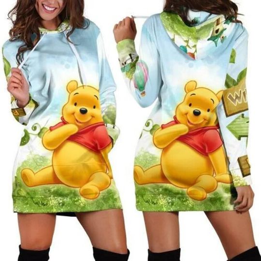 2024 Disney Winnie The Pooh Hoodie Dress, Disney Hoodie Dress