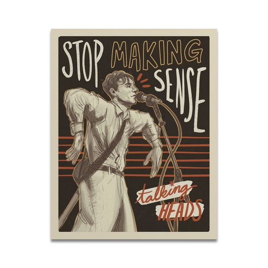 Talking Heads David Byrne "Stop Making Sense" Poster