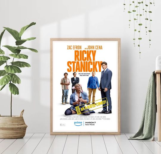 Ricky Stanicky (2024) prank trouble comedy Movie Poster cover film print art alternative artwork minimal