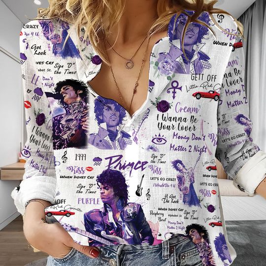 Prince Pur Rain Women Casual Shirt, Music Women Blouses