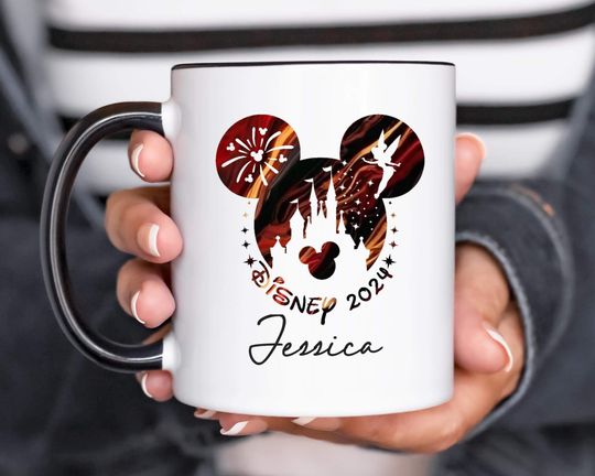 Disney 2024 Personalised Coffee Mug, drinkware, Mickey Mouse tea cup
