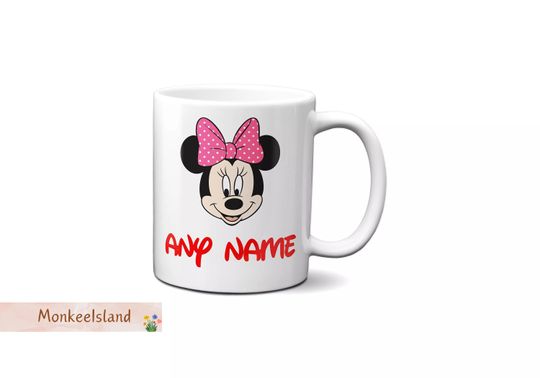 Personalized Minnie Mug, Cute Minnie Coffee Mug, Disney Minnie Mouse Mug