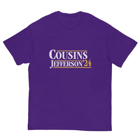 Kirk Cousins Justin Jefferson 2024 T-Shirt, Vintage Football Shirt