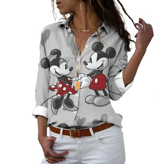 Disney Mickey Minnie Casual Cute Shirt