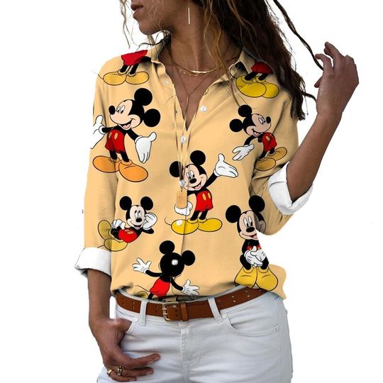 Spring and Autumn Disney MickeyCasual Shirt