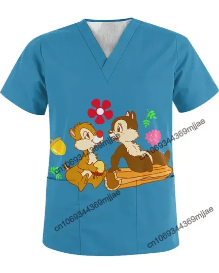 Disney Chip and Dale Scrubs Top