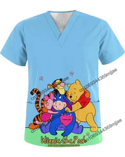 Disney Winnie the Pooh and Friends Scrubs Top