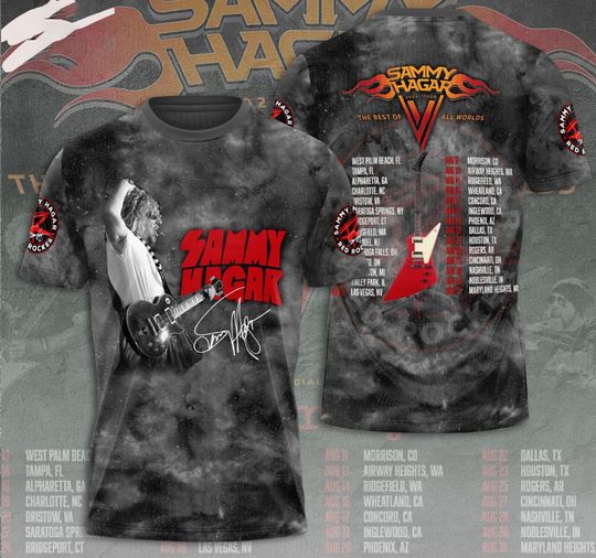 Sammy Hagar 2024 Tour The Best Of All World 3D T-Shirt