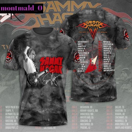 Red Rocker Sammy Hagar 2024 Tour The Best Of All World 3D Shirt