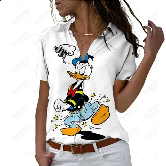 Spring Disney Donald Duck Women's Short Sleeve Shirt
