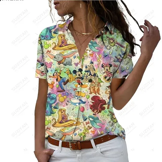 Spring Disney Minnie Women's Short Sleeve Shirt
