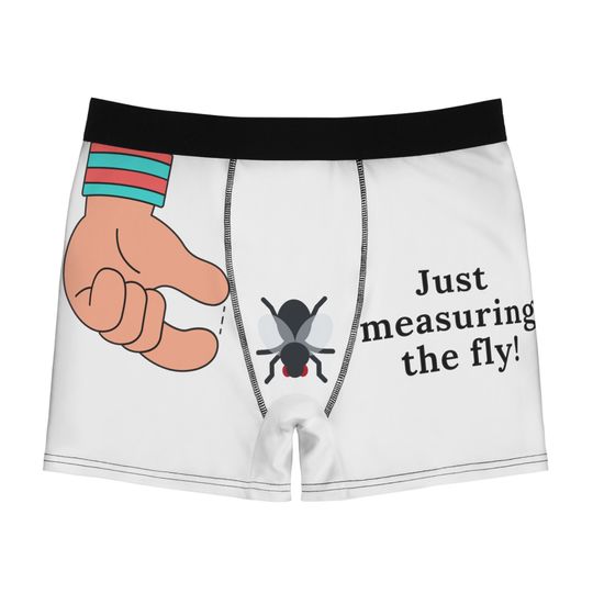 Funny Men's Boxer Briefs, Just Measuring The Fly Briefs