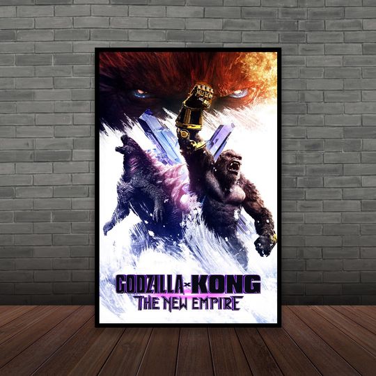 god zilla x Kong The New Empire 2024 Movie Poster
