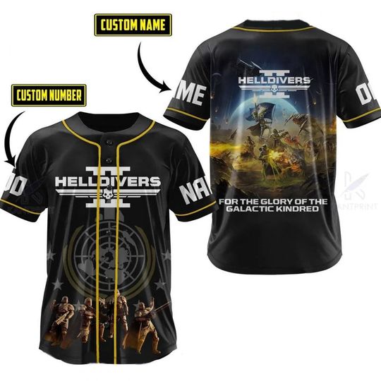 Helldivers 2 For The Glory Of The Galactic Kindred Baseball Jersey, Helldivers 2 Jersey