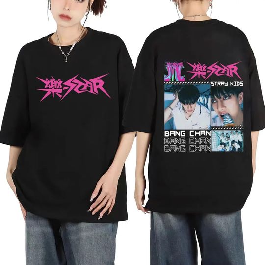 Boy Bands Stray Kids Print T-shirt Music Album Rock Star Graphic T Shirts