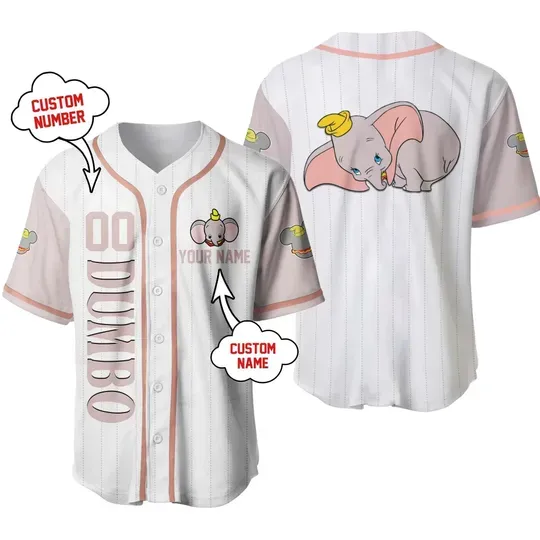 Disney Dumbo Elephant Baseball Jersey