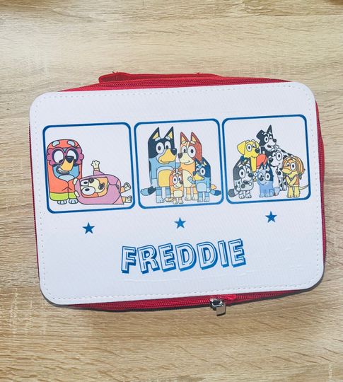BlueyDad Cartoon Character Themed Personalised  Lunch Bag