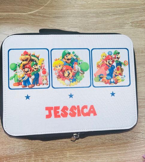 Super Mario Character Themed Personalised  Lunch Bag