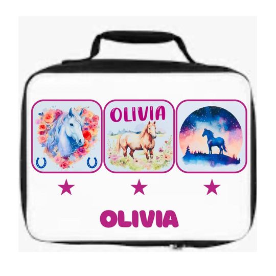 Horse Themed Personalised  Lunch Bag