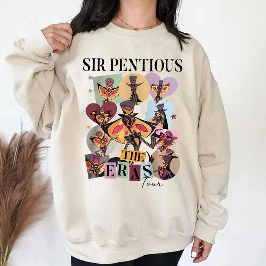 Hazbin Hotel Sir Pentious Eras Tour Sweatshirt, Hazbin Hotel Characters Sweatshirt