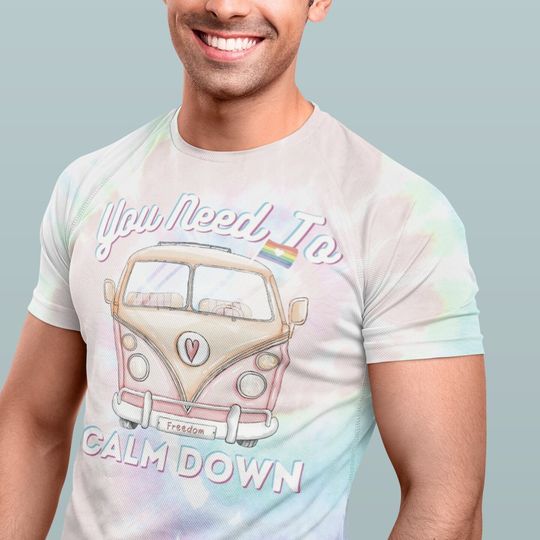 Taylor Merch for Men - You Need To Calm Down - Rainbow Tie Dye shirt