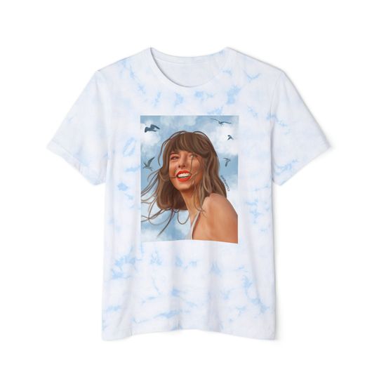 Taylor 1989 Taylors Version Graphic Unisex Blue Tie Dye T-Shirt