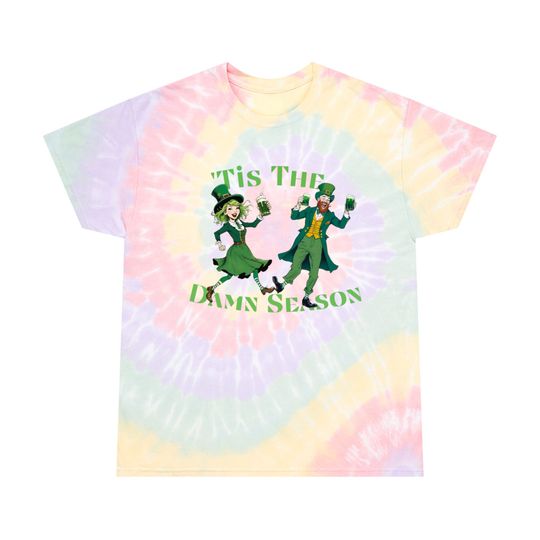 St. Patrick's Day Taylor tie-dye T-shirt Tis the Damn Season" Taylor & Kelce