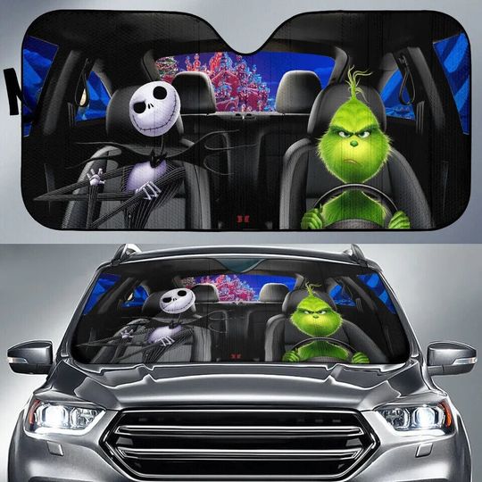 Jack And Funny Grin Driving Car Auto Sun Shades