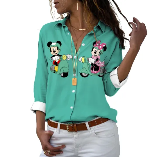 Disney Mickey Minnie Casual Cute Shirt