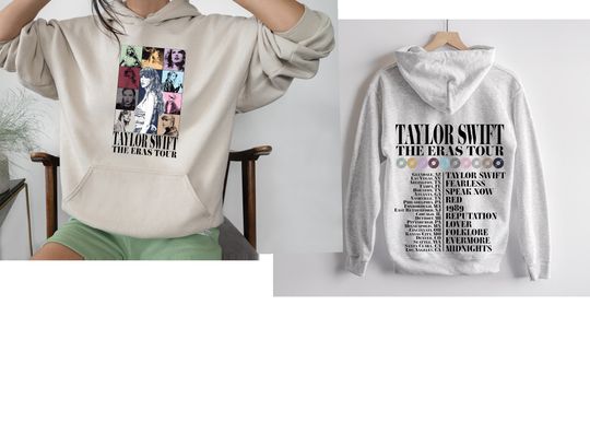 Taylor, Swiftian, Merch Hoodie, Back and Front Hoodie, Eras Tour Outfit