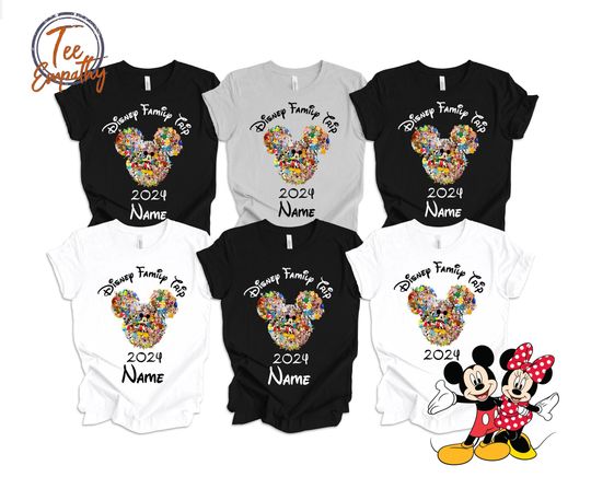 Disney Family Trip 2024 T-shirt, Family 2024 Shirt, Custom Family Shirt, Family Trip Shirt