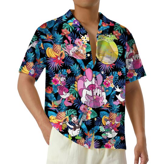 Retro Donald Duck Tropical Summer Hawaiian Shirt, Aloha Summer Hawaii Shirt
