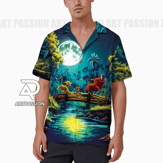 Lion King Disney Hawaiian Print Shirt, Animal Kingdom Hawaii Shirt, Disney Safari Mode Tee