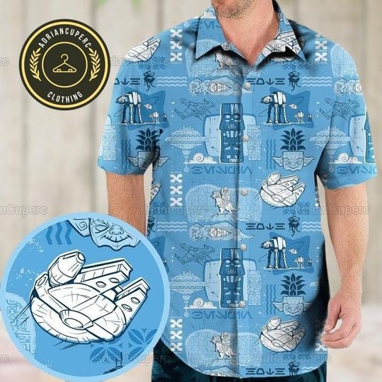 Star Wars Button Shirt, Star Wars Summer Shirts, Star Wars Tropical Shirt