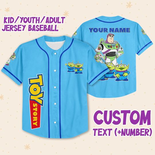 Personalize Toy Story Disney Baseball Jersey, Disney Jersey