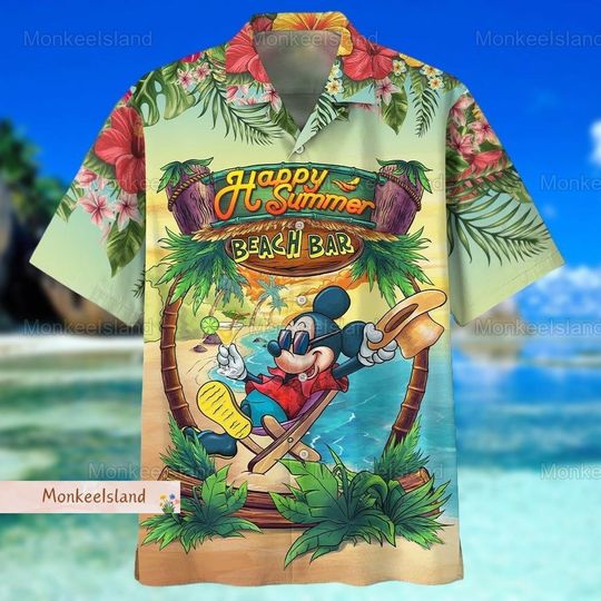 Disney Mickey Hawaii Shirt, Mickey Floral Vacation Shirt
