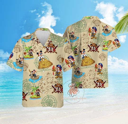 Mouse Friends Pirates Of Caribbean Hawaiian Shirt
