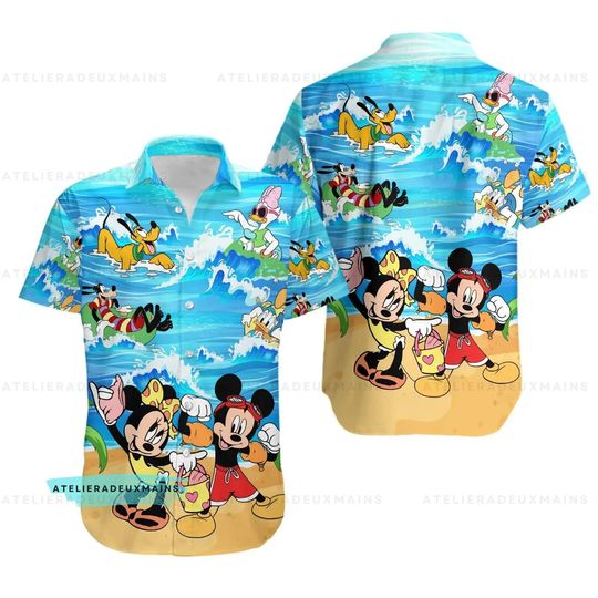 Mickey Mouse Hawaiian Shirt, Mickey Hawaii Shirt, Mickey Aloha Shirt